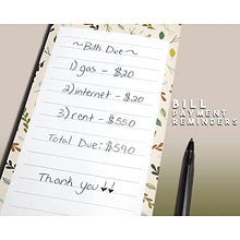 Load image into Gallery viewer, 6 Pack Magnetic Notepads for Fridge, Grocery To Do List (Floral, 3.5x9)