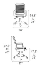 Load image into Gallery viewer, Eurø Style Bradley Bungie Office Chair, L: 27 W: 23 H: 37.5-43 SH: 17.5-23, Blue
