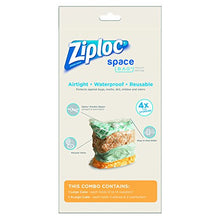 Load image into Gallery viewer, Ziploc Reusable Clothes Storage Bags, 2 Piece Cube Combo Vac Bags, 1 Large Cube, 1 XL Cube, Space Bags