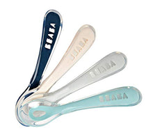 Load image into Gallery viewer, BEABA Second Stage Silicone Spoons for Self Feeding Babies, Silicone Suction Plate + Second Stage Ergonomic Baby Cutlery