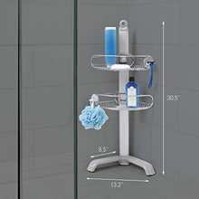 Load image into Gallery viewer, simplehuman Corner Shower Caddy, Stainless Steel and Anodized Aluminum