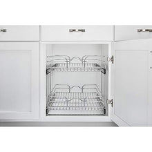 Load image into Gallery viewer, Rev-A-Shelf 5WB2-1822CR-1 18 x 22 Inch 2-Tier Wire Basket Pull Out Shelf Storage for Kitchen Base Cabinet Organization, Chrome