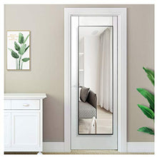 Load image into Gallery viewer, Beauty4U Full Length Mirror with Hanging Hooks for Door, Wall Mounted Decoration Dressing Mirror, Black, 50” x 14”