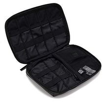 Load image into Gallery viewer, BAGSMART Electronic Organizer Small Travel Cable Organizer Bag for Hard Drives, Cables, Phone, USB, SD Card, Black