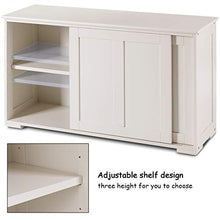 Load image into Gallery viewer, Costzon Kitchen Storage Sideboard, Antique Stackable Cabinet for Home Cupboard Buffet Dining Room (Cream White with Sliding Door)