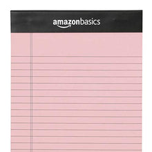 Load image into Gallery viewer, Amazon Basics Writing Pads, 5" x 8", Narrow Ruled, Pink, Orchid & Blue Paper, 6-Pack