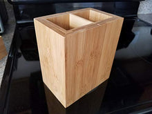 Load image into Gallery viewer, Bamboo Expandable Cooking Utensil Kitchen Tool Holder | Natural Spatula Spoon Caddy | Counter Stove Top Organizer by SplashSoup