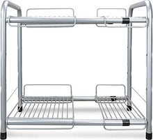 Load image into Gallery viewer, Surpahs 2 Tier Under Sink Expandable Shelf Organizer, Storage Rack (Silver)