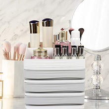 Load image into Gallery viewer, JULY'S SONG Cosmetic Makeup Organizer with Drawers, Plastic Bathroom Skincare Storage Box Brush Lipstick Holder(S-3, Grey)