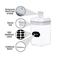 Load image into Gallery viewer, Airtight Food Storage Container Set-CINEYO-7 Piece Set Clear Plastic Canisters For Cereal, Flour with Easy Lock Lids, for Kitchen Pantry Organization and Storage, Include Labels and Marker (White)
