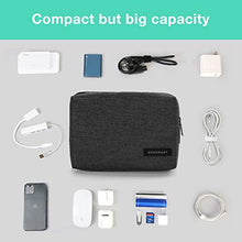 Load image into Gallery viewer, BAGSMART Electronic Organizer Small Travel Cable Organizer Bag for Hard Drives, Cables, Phone, USB, SD Card, Black