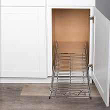 Load image into Gallery viewer, Pull Out Cabinet Drawer Organizer –Heavy Duty- Slide Out Kitchen Cabinet Storage Shelves, Sliding Drawer For cabinet -11”W x 21”D - Requires At Least a 12” Cabinet Opening, Wire Frame, Chrome Finish