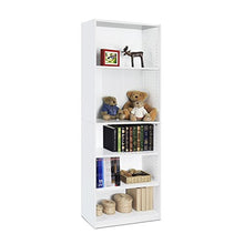 Load image into Gallery viewer, FURINNO JAYA Simply Home 5-Shelf Bookcase, 5-Tier, White