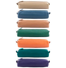 Load image into Gallery viewer, DiLoro Leather Zippered Fountain Ballpoint Rollerball Pens and Pencils Case Holder Pouch Genuine Full Grain Soft Nappa Leather (Beige)