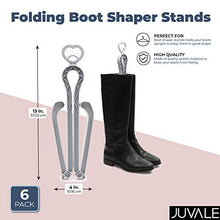 Load image into Gallery viewer, Juvale Folding Boot Shaper Stands (4 x 13 in, Light Grey, 6 Pack)