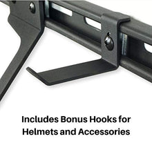 Load image into Gallery viewer, Koova Wall Mount Bike Storage Rack Garage Hanger for 6 Bicycles + Helmets | Fits All Bikes Even Large Cruisers / Big Tire Mountain Bikes | Heavy Duty Powder Coated Steel | Made In USA (6 Bike Rack)