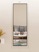 Load image into Gallery viewer, Beauty4U Full Length Mirror with Hanging Hooks for Door, Wall Mounted Decoration Dressing Mirror, Black, 50” x 14”