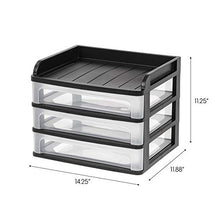 Load image into Gallery viewer, IRIS USA, Inc. DDS-M3 Medium Desktop Drawer System, Black
