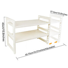 Load image into Gallery viewer, OBOR Expandable Under Sink Organizer - 2 Tier Multifunctional Storage Rack with Removable Shelves and Steel Pipes for Kitchen, Bathroom and Garden