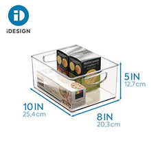 Load image into Gallery viewer, iDesign Linus Plastic Storage Bin with Handles for Kitchen, Fridge, Freezer, Pantry, and Cabinet Organization, BPA-Free, Extra Large