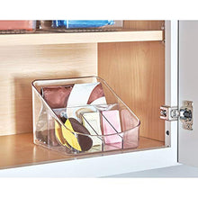 Load image into Gallery viewer, iDesign Linus Plastic Divided Coffee Supply Organizer, Holder for Filters, Sugar, Creamer, Beans, Sweeteners, Tea Bags, 6.3" x 6.9" x 5.2" - Clear