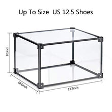 Load image into Gallery viewer, YPath Clear Acrylic Shoe Box Plastic Stackable-Sneaker Storage Drawer Containers Shelf-Magnetic Lids Side Open Display Case Organizer for Sneakerheads, Fully Transparent Design for Collectibles(4PCS)