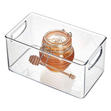 Load image into Gallery viewer, iDesign Plastic Storage Bin with Handles for Kitchen, Fridge, Freezer, Pantry, and Cabinet Organization, BPA-Free, Medium