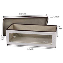 Load image into Gallery viewer, Household Essentials 514 Vision Storage Box - Natural Canvas with Brown Trim - Large