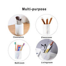 Load image into Gallery viewer, Marbrasse Desk Organizer - 6Pcs Pen Holder Cup Storage,Pen Organizer Stationery Caddy for Office, School, Home Supplies Translucent White