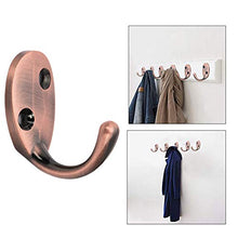 Load image into Gallery viewer, GoYonder Coat Hooks Wall Mounted Robe Hook Towel Hat Coat Key Hooks Bronze Single Wall Mounted Hook Hangers Screws (Red Copper)