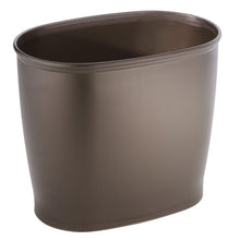 Load image into Gallery viewer, iDesign Kent Oval Waste Can, Trash Can for Bathroom, Bedroom, Office - Bronze