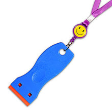 Load image into Gallery viewer, Ehdis 1.5" Plastic Razor Scraper with 10pcs Double Edged Plastic Blades for Removing Labels Stickers Decals on Glass Windows-Blue