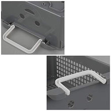Load image into Gallery viewer, Doryh Stackable Plastic Storage Baskets/Bins Organizer with Handles, Set of 4 (White, Grey)