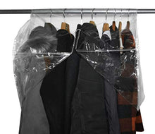 Load image into Gallery viewer, LAMINET C24 Clear 24" Shoulder Coverette-Protect Your Clothes from Dust and Contaminants Plastic Closet Rod Cover