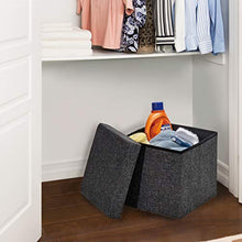 Load image into Gallery viewer, Seville Classics Foldable Storage Footrest Toy Box Coffee Table Chest Ottoman, 1-Pack, Modern Gray