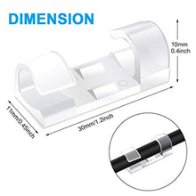 Load image into Gallery viewer, SZXULI 60 Pcs Cable Clips, Cable Tidy Wire Holder with Strong Self Adhesive Pads, Sticky Wire Clips Mount Round Plastic Cable Cord Organizer for Management Home and Office Cable (Transparent)