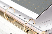 Load image into Gallery viewer, russell+hazel Mini Loop Smartdate Tabs Binder Insert, 1 Sheet of 60 Adhesive Pieces, 7” x 4.25”, Gold (27615)