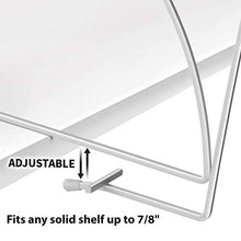 Load image into Gallery viewer, Lynk Tall Shelf Dividers - Closet Shelf Organizer (Set of 2) - White