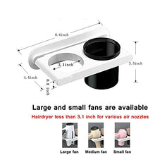 Load image into Gallery viewer, NA Hair Dryer Holder Hanging Rack Organizer Wall Mount Adhesive for Blow Dryer Cabinet Door Hair Care Styling Tool Organizer Bathroom Accessories Storage Set No Drill - White