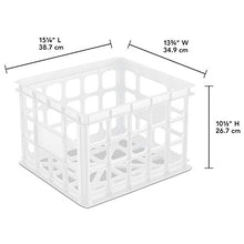 Load image into Gallery viewer, Sterilite 16928006 Storage Crate, White, 6-Pack