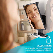 Load image into Gallery viewer, ToiletTree Products Deluxe Larger Fogless Shower Shaving Mirror with Squeegee, Large, Black