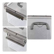 Load image into Gallery viewer, Tstorage 6-Pack Plastic Stackable Storage Container/Box, Transparent Gray Lid and Handle, Hold 5 Quart