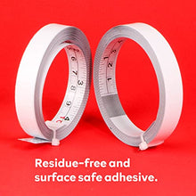 Load image into Gallery viewer, XFasten Tape Measure with Adhesive Back, 0.5-Inch x 12-Feet (2-Pack) Left to Right Peel and Stick Measuring Ruler Tape for Workbench, Woodworking, Sewing; Sticky Self-Adhesive Metal Measuring Tape