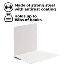 Load image into Gallery viewer, STORAGE MANIAC White Invisible Floating Bookshelves, Heavy-duty Book Organizers, 4-Pack Large