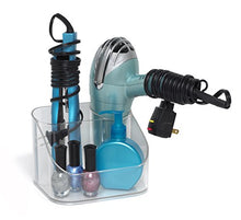Load image into Gallery viewer, Spectrum Diversified Contour Dryer & Beauty Accessory Hair Care Caddy, Countertop Beauty, Blow Dryer Storage & Hair Styling Tool Organization, Clear