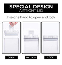 Load image into Gallery viewer, Airtight Food Storage Container Set-CINEYO-7 Piece Set Clear Plastic Canisters For Cereal, Flour with Easy Lock Lids, for Kitchen Pantry Organization and Storage, Include Labels and Marker (White)