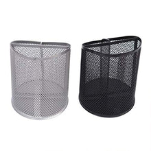 Load image into Gallery viewer, KESYOO Silver Round Steel Mesh Pen Container Pencil Cups Pencil Holder Desktop Storage Container for Home Office Desk Pen Organizer