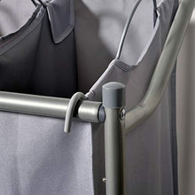 Load image into Gallery viewer, Ollieroo Laundry Sorter Cart 4 Bag with 4 Rolling Wheels Heavy Duty Laundry Organizer Cart Steel Frame Clothes Hamper Sorter, Grey