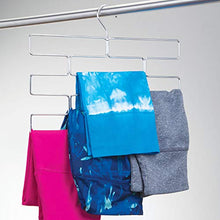 Load image into Gallery viewer, iDesign Trio Tiered Legging Hanging Organizer for Closet - Chrome