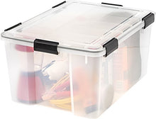 Load image into Gallery viewer, IRIS USA UCB-LD WEATHERTIGHT Storage Box, 62.8 Qt, Clear, 4 Pack